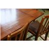 Image 3 : VINTAGE DRAWLEAF INLAID DINING TABLE WITH FOUR CHAIRS