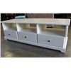 Image 1 : MODERN 3-DRAWER AND STORAGE WHITE TV STAND