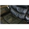 Image 2 : BLACK LEATHER DOUBLE RECLINING SOFA