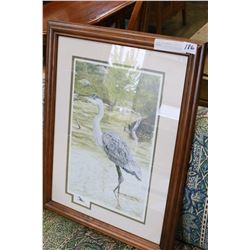 SIGNED AND NUMBERED PRINT OF HERON