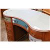 Image 2 : VINTAGE KIDNEY SHAPE VANITY DRESSER PAINTED