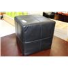 Image 2 : BLACK LEATHER CUBE CUSHION