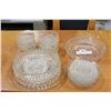 Image 2 : LOT OF EARLY CRYSTAL SERVING PIECES BERRY BOWL SET ETC