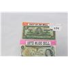 Image 2 : THREE ONE DOLLAR CANADIAN BILLS
