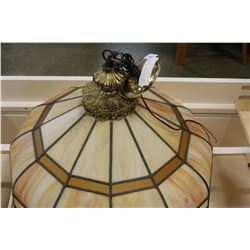 REPRODUCTION LEADED GLASS LAMP AS IS