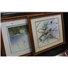 Image 1 : TWO OAK FRAMED LIMITED EDITION ANIMAL PRINTS