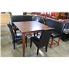 Image 1 : MODERN PUB HEIGHT TABLE WITH LEATHER BENCHES AND CORNER SEAT