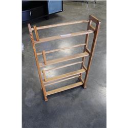 FOUR TIER OAK DVD/CD SHELF