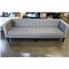 Image 1 : MODERN CLUB STYLE GREY FABRIC 7.5 FOOT LONG SOFA