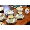 Image 2 : ANTIQUE NUMBERED BLUE AND GILT TEASET