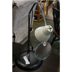 GOOSE NECK DESK LAMP WITH MAGNIFIER