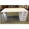 Image 1 : WHITE IKEA SINGLE PEDESTLE DESK WITH ADJUSTABLE LEGS