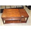 Image 2 : MODERN ROLLING LIFT TOP COFFEE TABLE