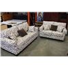 Image 1 : DELUXE DESIGNS MODERN SOFA AND LOVESEAT WITH THROW PILLOWS