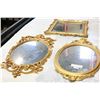 Image 1 : THREE PLASTIC GILT FRAMED MIRRORS