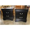 Image 1 : PAIR OF NEW BLACK MODERN AVENZA 2 DRAWER NIGHTSTANDS RETAIL $249ea.