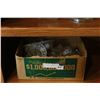 Image 1 : VINTAGE GLASS PITCHER AND JUICER AND SMALL BOX OF CRYSTAL