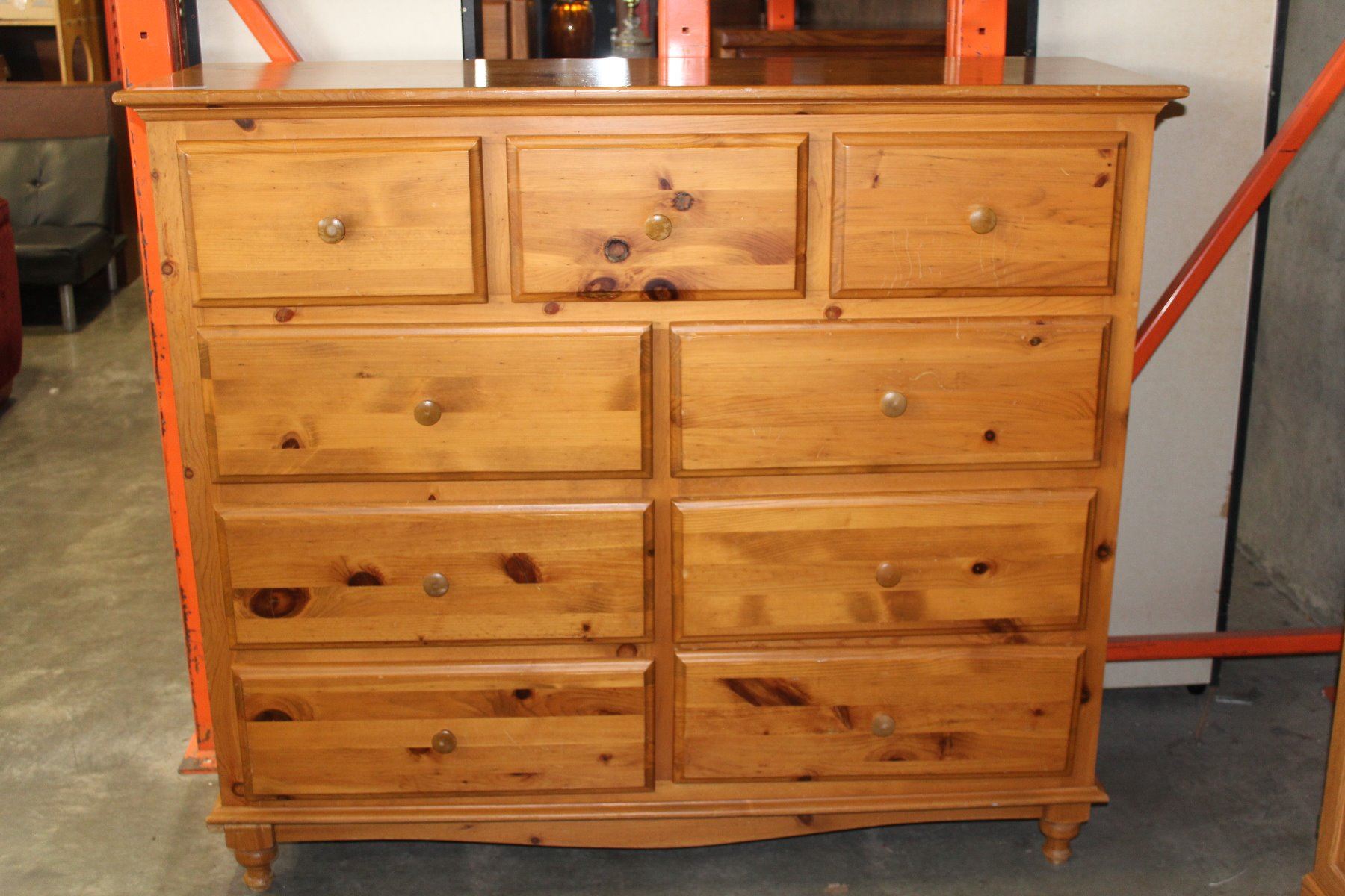 Tall Pine 9 Drawer Dresser