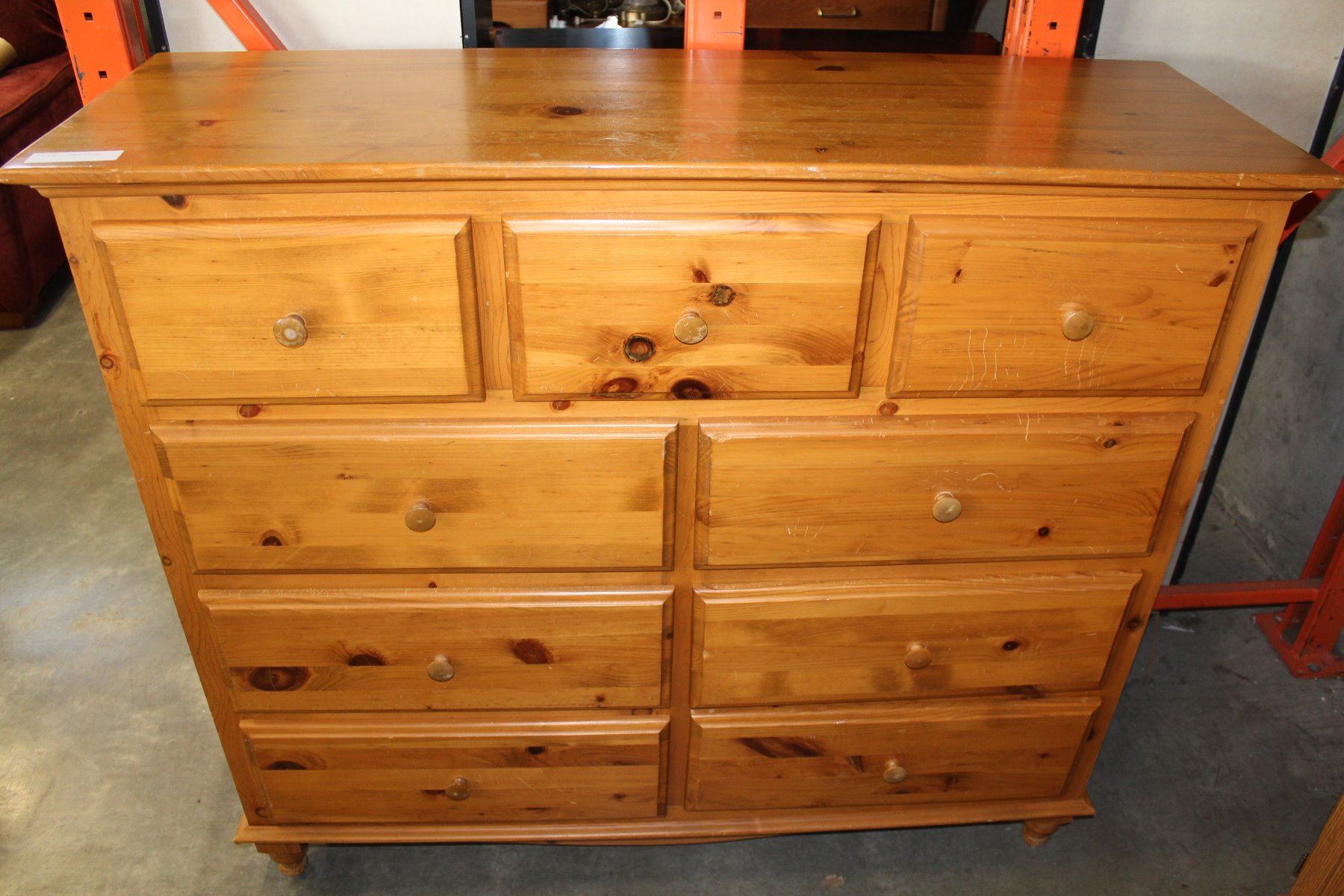 Tall Pine 9 Drawer Dresser