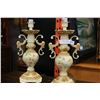 Image 1 : NEW DECORATIVE FLOOR LAMP AND PAIR OF MATCHING TALE LAMPS