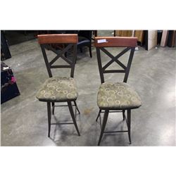 PAIR OF SWIVEL BAR STOOLS