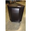 Image 1 : ESPRESSO FINISH LOUVRED DOOR CORNER UNIT