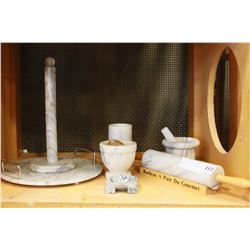LOT OF MARBLE KITCHEN WARE