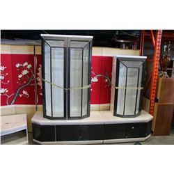 5-PIECE LACQUER DISPLAY CABINETS