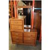 Image 1 : 6 DRAWER PALLISAR DRESSER WITH MIRROR AND 2-DRAWER NIGHTSTAND