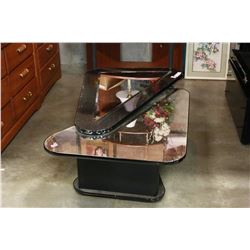 ITALIAN MADE MIRROR TOP SWIVEL COFFEE TABLE