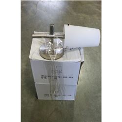 SET OF MODERN BRUSHED NICKLE WALL SCONCES