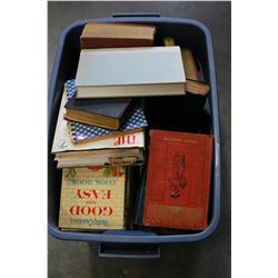 TOTE OF VINTAGE HARDCOVER BOOKS