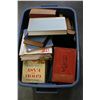 Image 1 : TOTE OF VINTAGE HARDCOVER BOOKS
