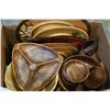 Image 2 : TOTE OF CARVED WOOD ITEMS AND HAND PAINTED RUSSIAN ITEMS ETC