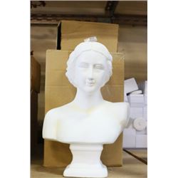 LOT OF WHITE POTTERY BUSTS