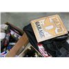 Image 2 : LOT OF PAINTBALL AIRTANKS AMMO TUBES ETC AND BOX OF TIN SIGNS