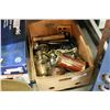 Image 2 : BOX OF BRASS AND METAL ITEMS AND BRASS AND COPPER BUCKETS