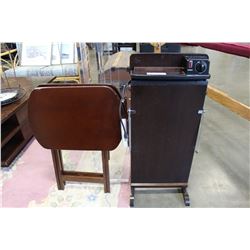 TWO MODERN TV TRAYS AND PANT PRESS
