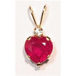 10kt Gold Ruby Pendant
