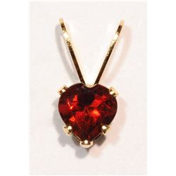 14kt Gold Garnet Pendant