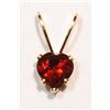 Image 1 : 14kt Gold Garnet Pendant