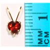Image 2 : 14kt Gold Garnet Pendant