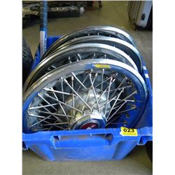 CRATE OF MISC WHEEL COVERS/EDGING/ETC