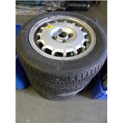 3 P185/60R14 TIRES ON V.W. RIMS