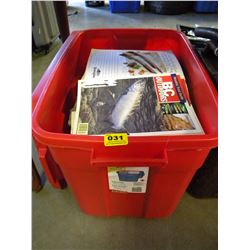 TUB OF OUTDOOR BOOKS/MAGAZINE COLLECTION