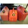 Image 1 : 3 VARIOUS SIZE PLASTIC JERRY CANS
