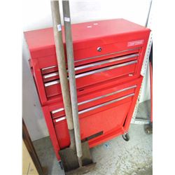 SHOVEL/EDGER/5 DRAWER TOOL CHEST WITH CONTENTS