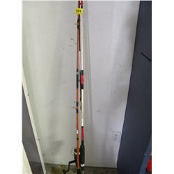 3 FISHING RODS WITH SINGLE REEL