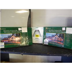 ULTRA SONIC AROMA DEFUSER AND 2 SETS OF CHRISTMAS LIGHTS