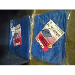 2 POLYURATHANE TARPS 8X10 FT/7.5X9.5 FT